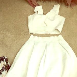 White bandage two piece dress!